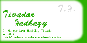 tivadar hadhazy business card