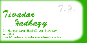 tivadar hadhazy business card